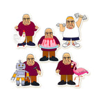 Grandpa Mudcake Die-Cut Stickers: Set 3