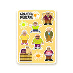 Grandpa Mudcake Mini Sticker Sheets