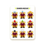 Grandpa Mudcake Mini Sticker Sheets