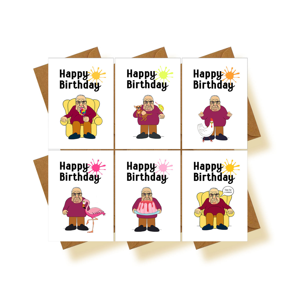 Grandpa Mudcake Birthday Cards