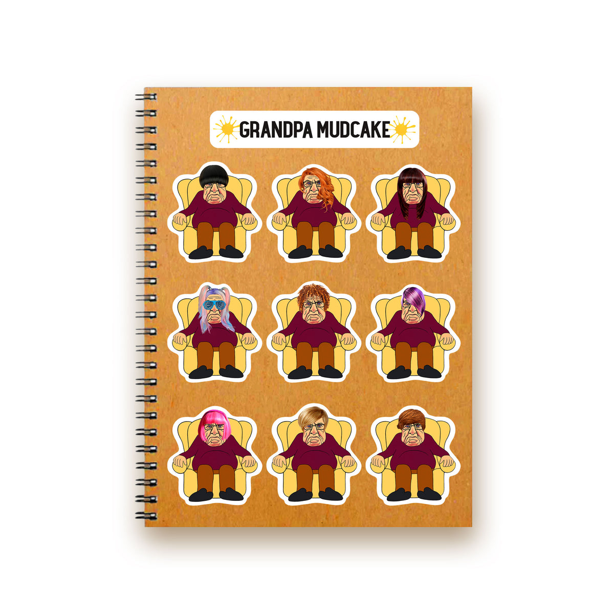 Grandpa Mudcake Mini Sticker Sheets
